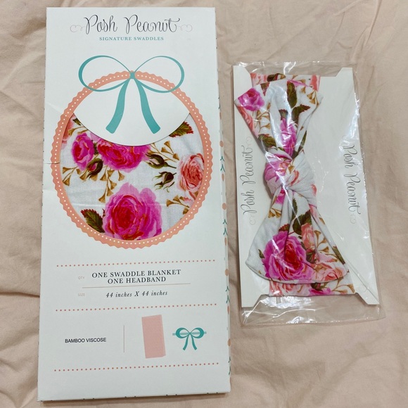 Posh Peanut Other - Posh Peanut swaddle blanket and headband set